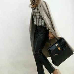 NWT Zara Oversized Wool Coat Medium Oatmeal Brown